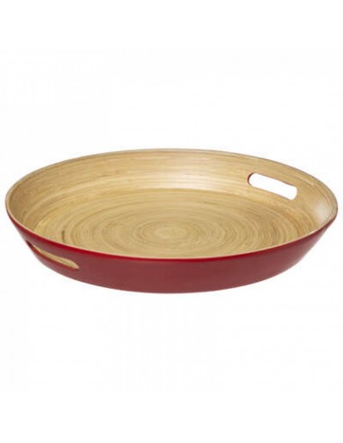 PORTAPANE E PORTAFRUTTA: vendita online VASSOIO 154107L BAMBOO 42CM ROSSO in offerta