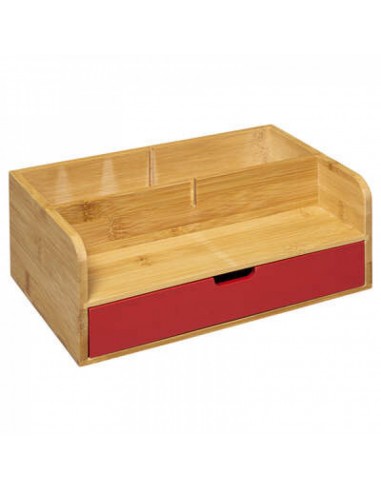 ACCESSORI BAGNO: vendita online SCATOLA PORTAOGGETTI 174687E ROSSO BAMBOO in offerta