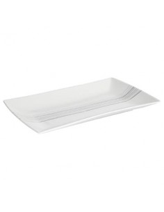 PIATTI: vendita online PIATTO PIANO 101886A 30X18 LINEE in offerta