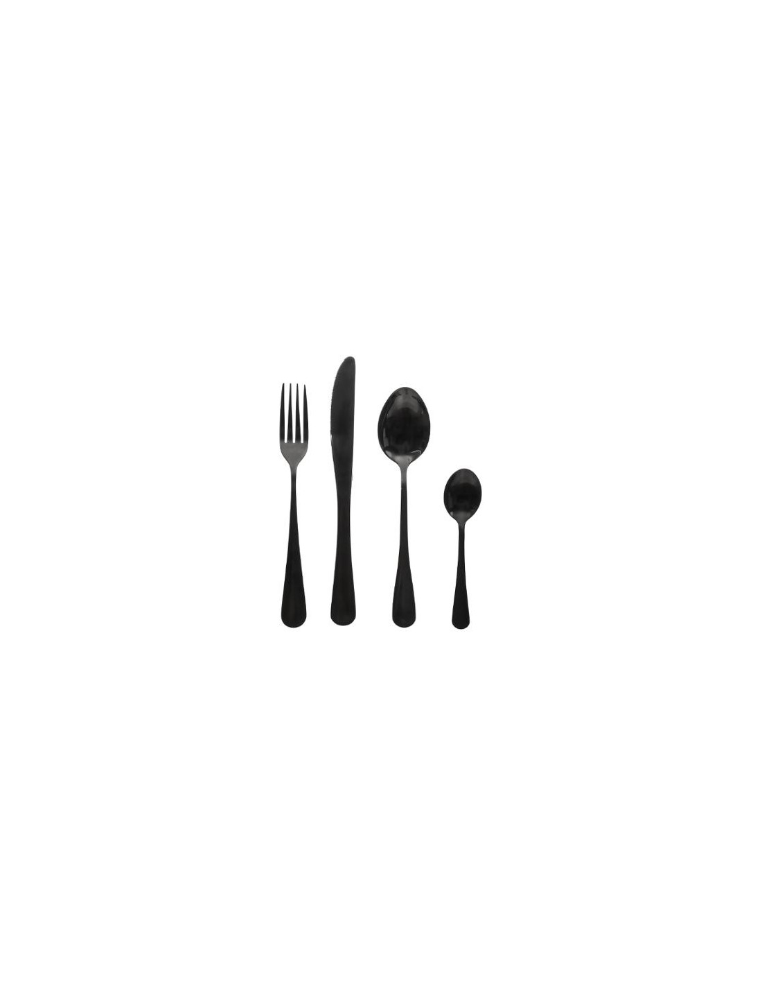 SERVIZI DI POSATE: vendita online SERVIZIO 16 POSATE NERO INOX 154001 in offerta