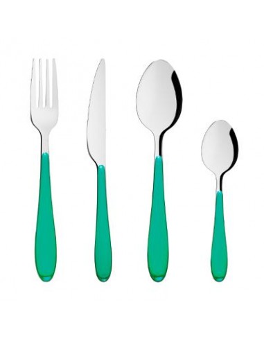 SERVIZI DI POSATE: vendita online SET 24 POSATE HAPPY POP MENTA 173770C in offerta