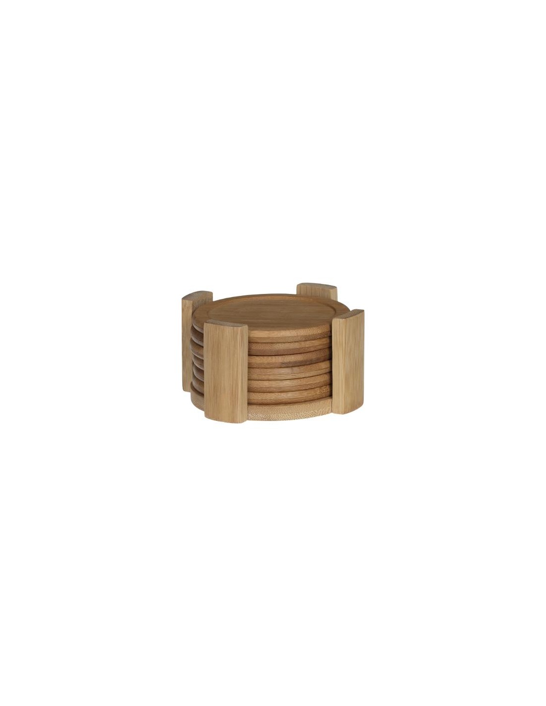 ACCESSORI VARI: vendita online SET 6 SOTTOBICCHIERI 160726 CON STAND BAMBOO in offerta