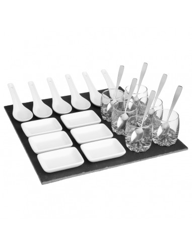 ACCESSORI VARI: vendita online SET APERITIVO 25PZ PIATTO 30X30CM in offerta