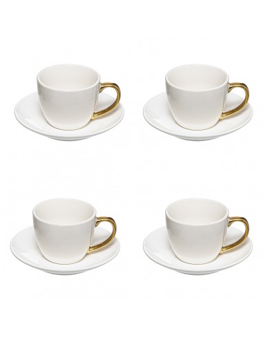 TAZZE CAFFE' E LATTE: vendita online CONF 4 TAZZINE 9CL BIANCO in offerta