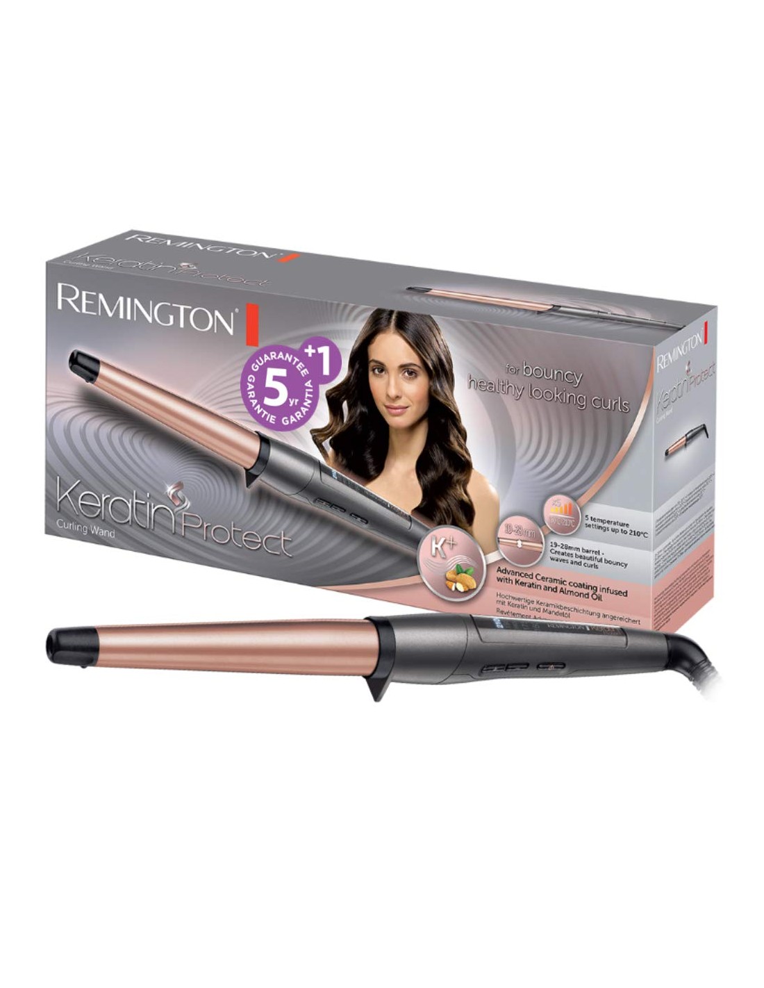 PIASTRE PER CAPELLI: vendita online KERATIN PROTECT FERRO CONICO ARRICCIACAPELLI CI83V6 REMINGTON in offerta