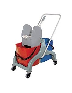 ATTREZZATURE PROFESSIONALI: vendita online CARRELLO JACKV 2 SECCHI E STRIZZATORE 34 LT LA BRIANTINA in offerta