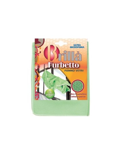 PANNI MICROFIBRA E PAVIMENTI: vendita online PANNO IN MICROFIBRA FURBETTO VETRI E SPECCHI 40X40 CM LA BRIANTINA in offerta