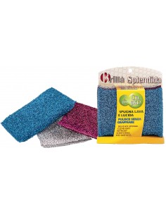 PANNI MICROFIBRA E PAVIMENTI: vendita online CONFEZIONE 3 PZ SPUGNA SPLENDIDA 9X12 CM LA BRIANTINA in offerta 2