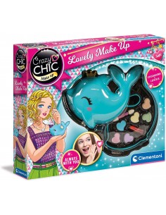 GIOCHI GIRL: vendita online CRAZY CHIC LOVELY MAKE UP DELFINO, CLEMENTONI, COFANETTO TRUCCHI, 27X22X5 CM in offerta
