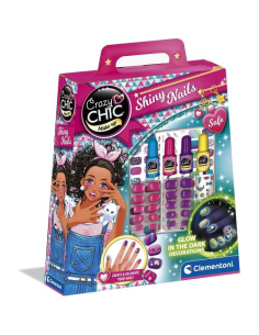 GIOCHI GIRL: vendita online Clementoni Crazy Chic Shiny Nails – Kit Unghie Glow in the Dark per Ragazze in offerta