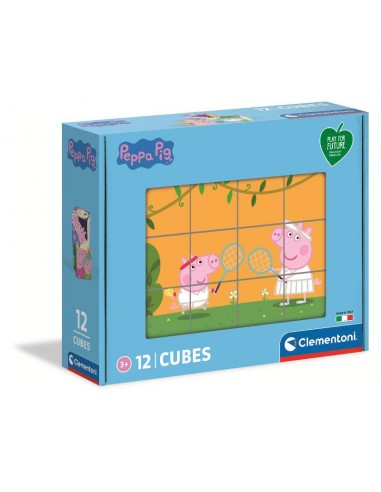 PRESCOLARI: vendita online PEPPA PIG SET 12 CUBI 45009 in offerta