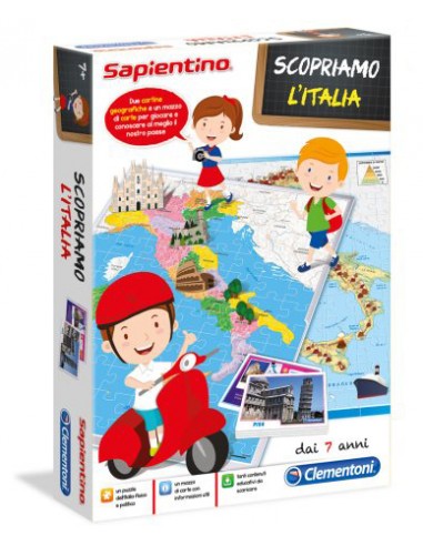 GIOCHI DI SOCIETA'E PUZZLE: vendita online SAPIENTINO 12026 SCOPRIAMO L'ITALIA CLEMENTONI in offerta