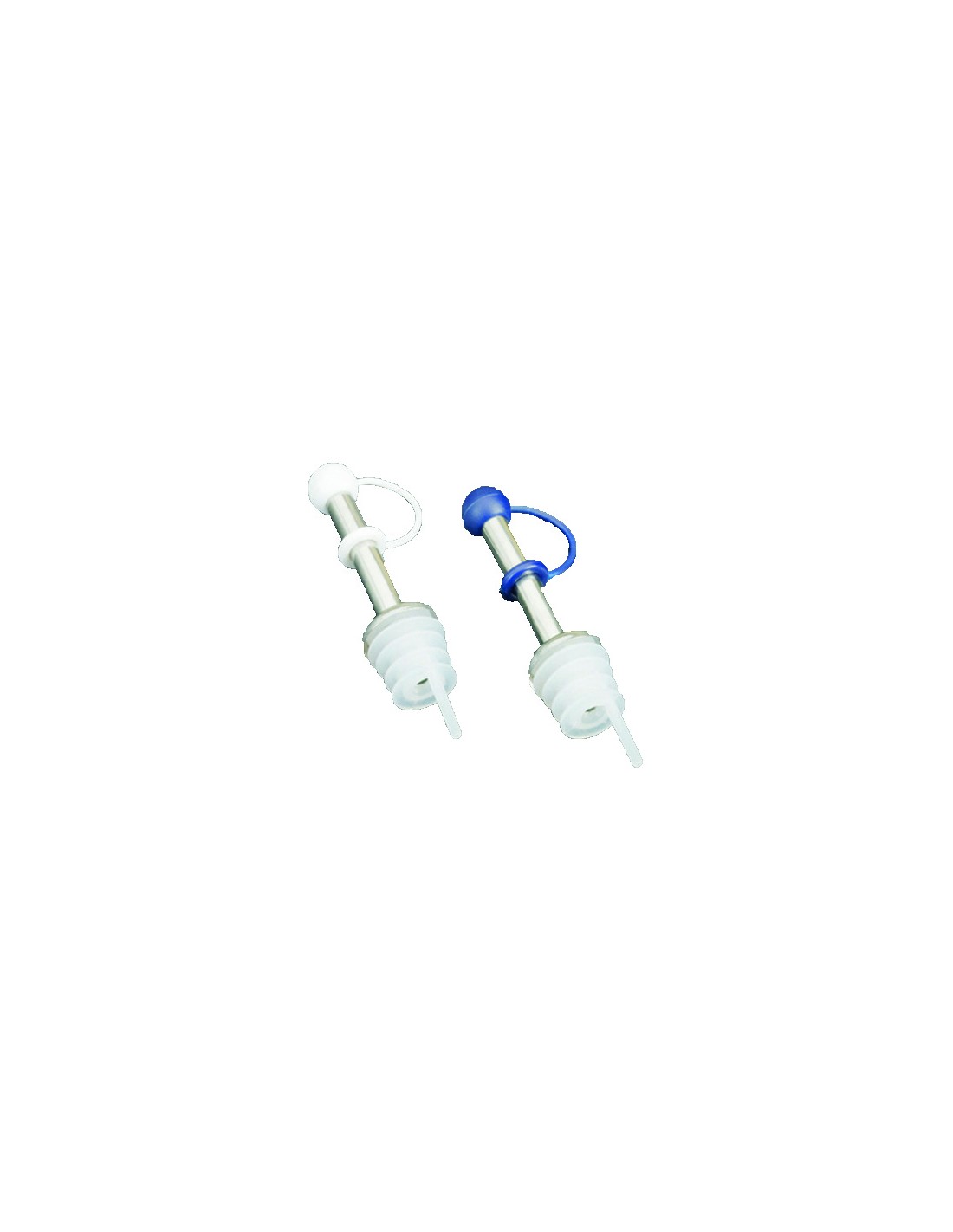 OLIERE - DOSATORI - FORMAGGIERE: vendita online BLISTER 2 TAPPI DOSATORI IN ACCIAIO INOX METALTEX in offerta
