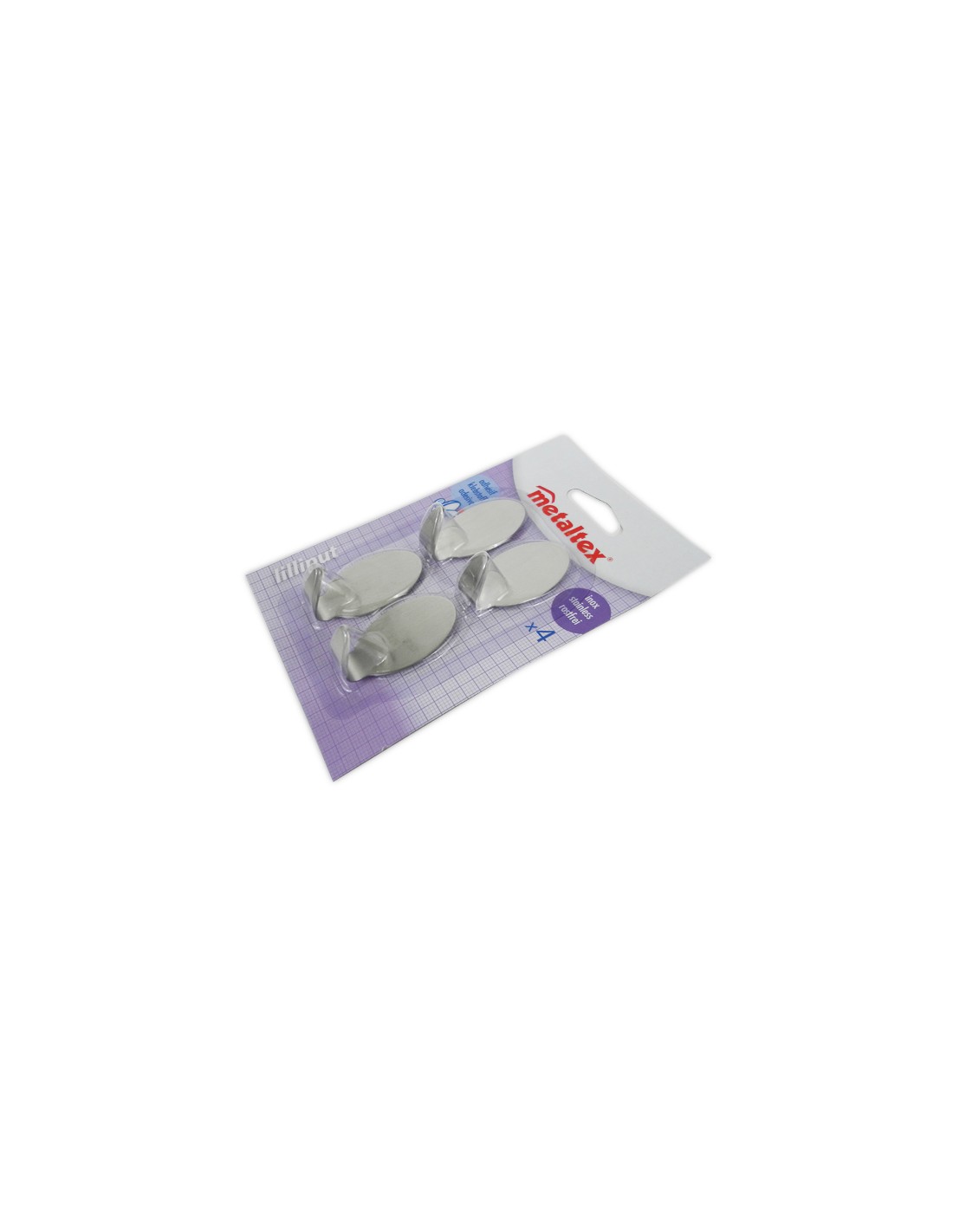 FERRAMENTA: vendita online LILLIPUT SET 4 GANCI IN ACCIAIO INOX METALTEX in offerta
