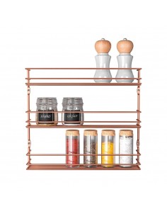 CARRELLI E MENSOLE: vendita online PEPITO COPPER PORTASPEZIE 3 RIPIANI 36X8X32CM METALTEX in offerta