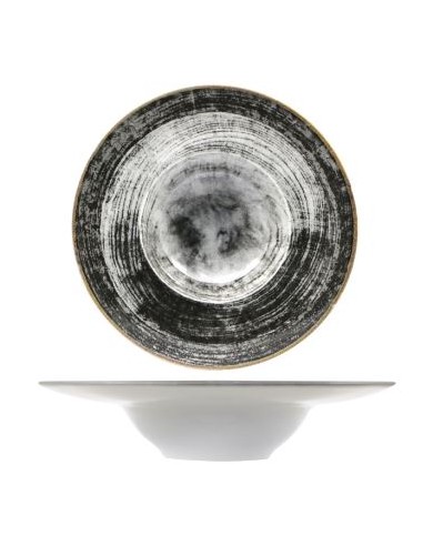 PIATTI: vendita online NAPOLI BLACK ROUND K-BOWL 27cm SATURNIA in offerta