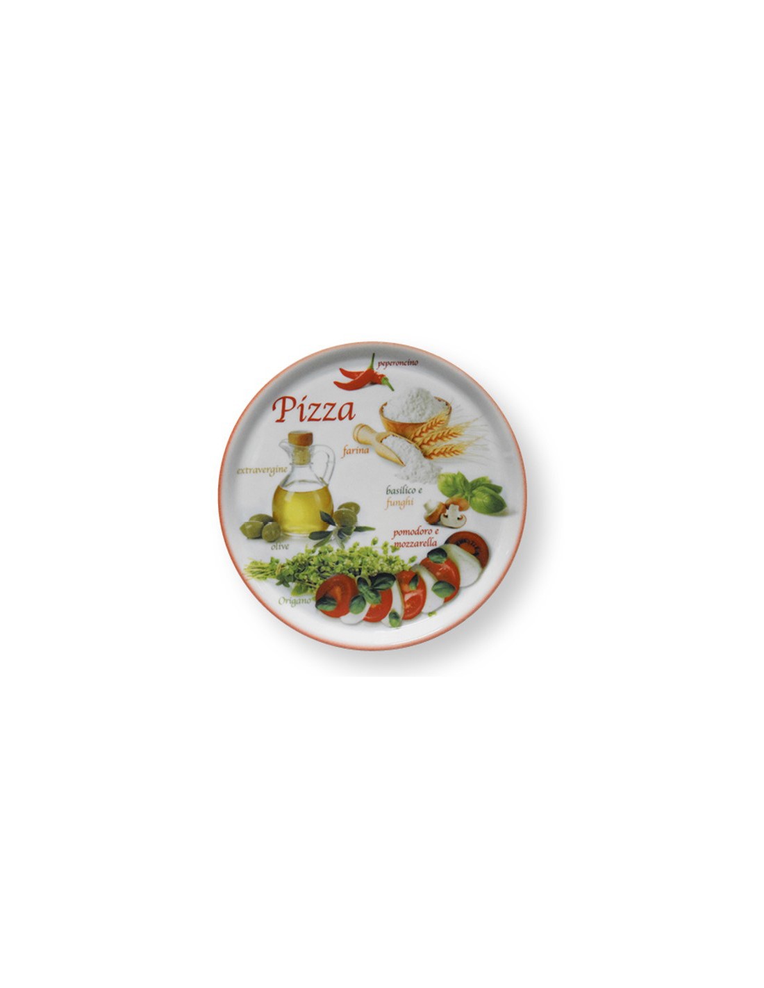 PIATTI: vendita online NAPOLI PIZZA 33CM PIZZAFOODS BORDO ROSSO in offerta