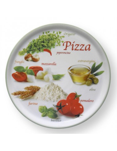 PIATTI: vendita online NAPOLI PIZZA 33CM.PIZZAFOODS BORDO VERDE in offerta