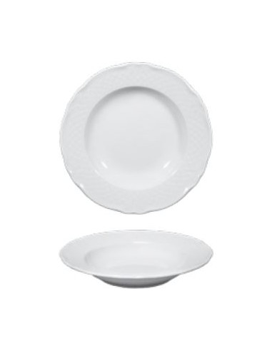 PIATTI: vendita online MALAGA PIATTO FONDO BIANCO 24CM SATURNIA in offerta