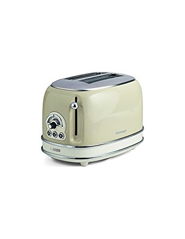 PIASTRE - TOSTAPANE - BISTECCHIERE: vendita online Ariete, Tostapane Vintage Beige, 2 fette, 6 livelli doratura, pinze, espul...