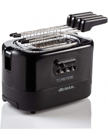PIASTRE - TOSTAPANE - BISTECCHIERE: vendita online Ariete, Toastime Nero, tostapane elettrico, 2 fette, pinze inox, 9 livelli...