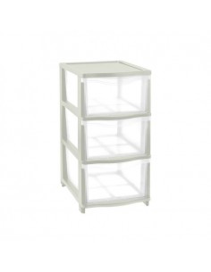 CASSETTIERE: vendita online Tontarelli, cassettiera modulare, 3 cassetti medi, Cover Line, 26,8x37x43,6 cm, trasparente, pann...