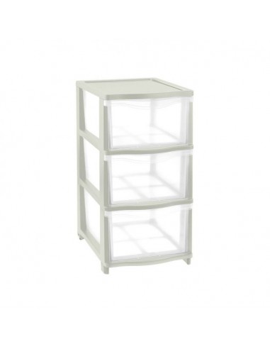 CASSETTIERE: vendita online Tontarelli, cassettiera modulare, 3 cassetti medi, Cover Line, 26,8x37x43,6 cm, trasparente, pann...