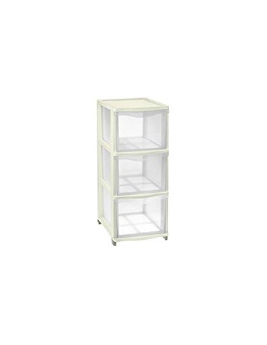 CASSETTIERE: vendita online Tontarelli, CoverLine, cassettiera 3 cassetti alti, colore panna, 26,8x37x63,1 cm, organizer casa...
