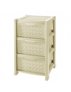CASSETTIERE: vendita online Tontarelli, cassettiera Arianna, colori assortiti, plastica resistente, 61x38x38,5 cm, salvaspazi...