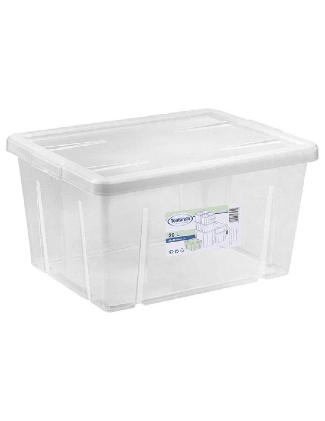 BOX E CONTENITORI SALVASPAZIO: vendita online BOX 4321 29L CON COPERCHIO TRASPARENTE in offerta