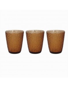 BICCHIERI ACQUA VINO BIBITA: vendita online DAVOR CONF 3 BICCHIERI AMBRA in offerta