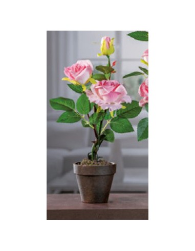 PIANTE E FIORI CON VASO: vendita online VASO 55476 CON ROSA H23,5CM ASSORT in offerta