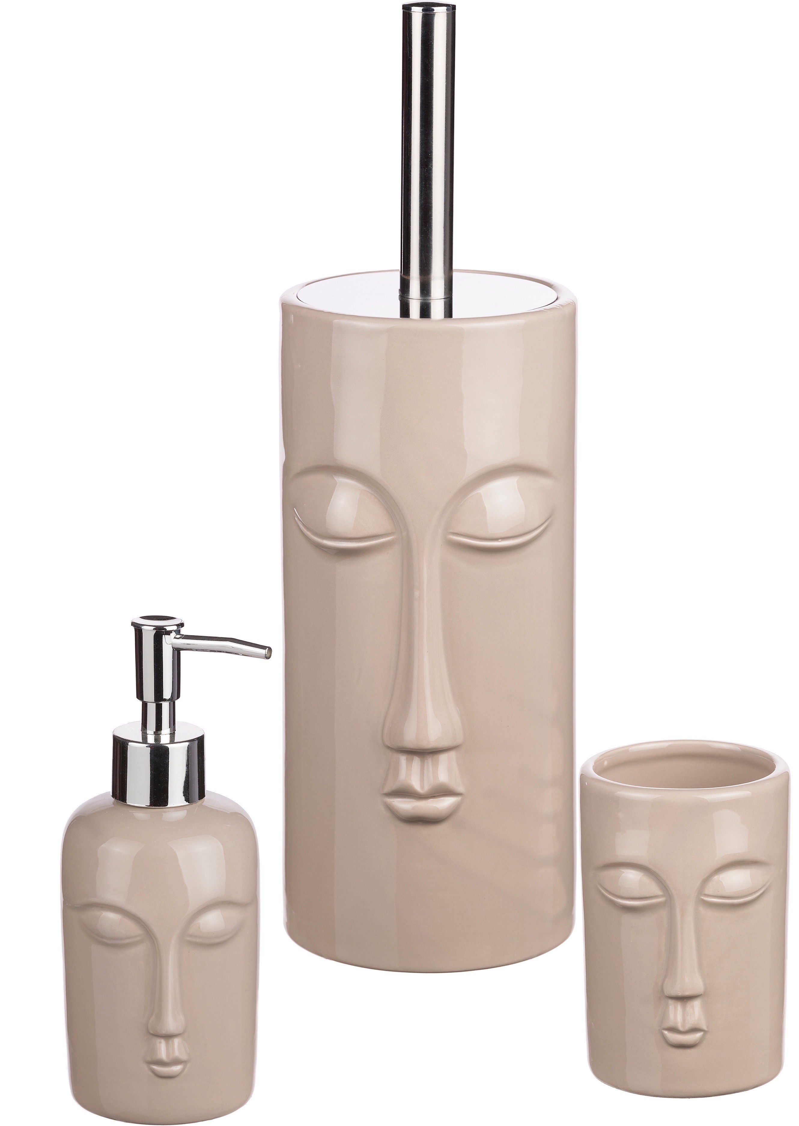 Ceramica Accessori Bagno Set Di 3 per Casa Nero S15 
