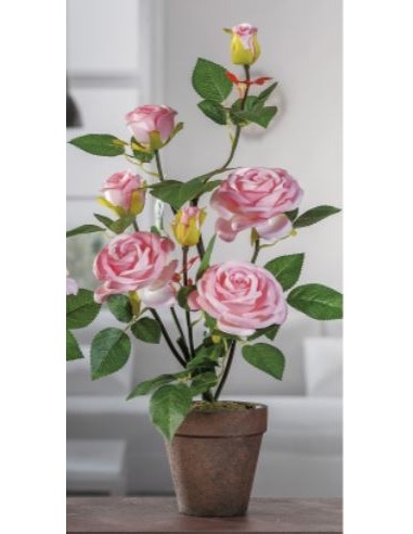 PIANTE E FIORI CON VASO: vendita online VASO FIORI 55477 ROSE ARTIFICIALI 60CM in offerta