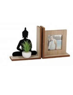 OGGETTISTICA: vendita online SET 2 REGGILIBRI 75434 BUDDHA C/PORTAFOTO 30X16CM in offerta