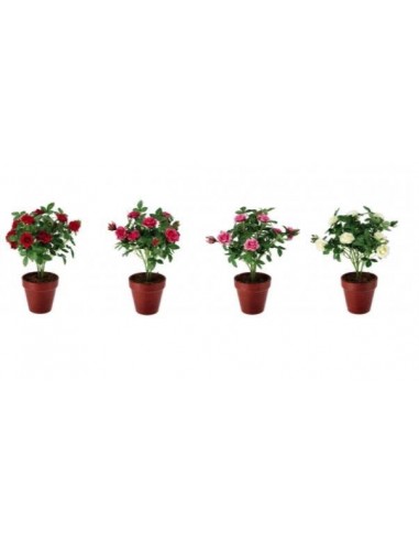 PIANTE E FIORI CON VASO: vendita online VASO 66455 CON ROSE 28X34CM COLORI ASSORTITI in offerta