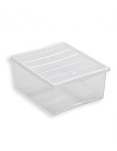 BOX E CONTENITORI SALVASPAZIO: vendita online Contenitore multiuso, con coperchio, XS, plastica trasparente, salvaspazio, org...