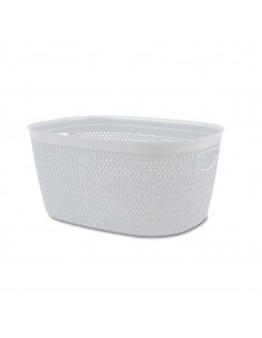 CESTE BUCATO PLASTICA: vendita online CESTA BF30303 INTRECCIO M BIANCO in offerta