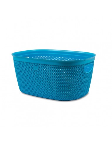 CESTE BUCATO PLASTICA: vendita online CESTA BF30304 INTRECCIO M OTTANIO/BLU AVION in offerta