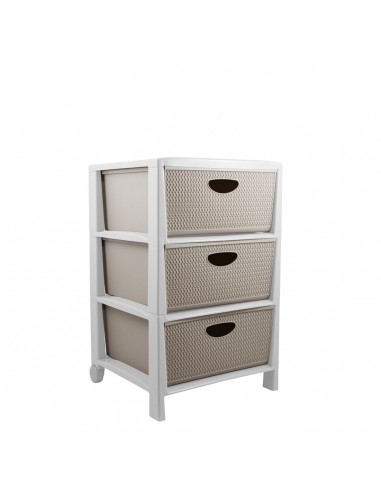 CASSETTIERE: vendita online Cassettiera, Belli e Forti, 38x39,5x63 cm, colore Tortora, polipropilene, cassettiera grande salv...