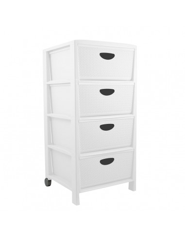 CASSETTIERE: vendita online Cassettiera, Belli e Forti, 38x39,5x82 cm, colore Bianco, polipropilene, cassettiera alta multius...