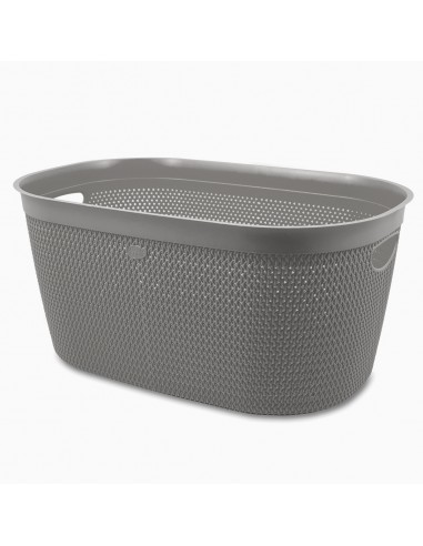 CESTE BUCATO PLASTICA: vendita online CESTA BF30407 INTRECCIO L GRIGIO in offerta