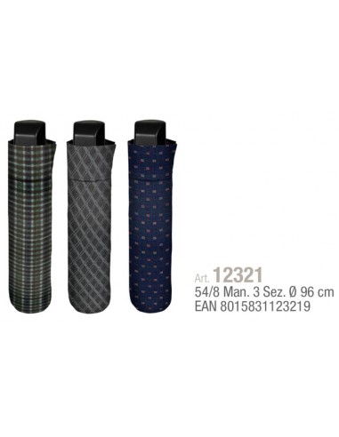OMBRELLI PIOGGIA: vendita online Ombrello pieghevole Perletti Mini 96 cm, stampa fantasia, 3 modelli, uomo/donna in offerta