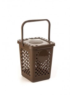 PATTUMIERE DIFFERENZIATA: vendita online PATTUMIERA AREATA 10 LT MARRONE ECOPLAST in offerta 2