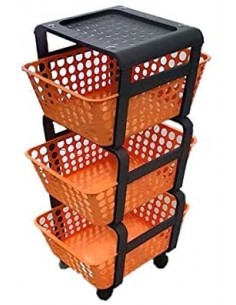 CARRELLI E MENSOLE: vendita online CARRELLINO PORTAOGGETTI MODULA TERRACOTTA in offerta 2