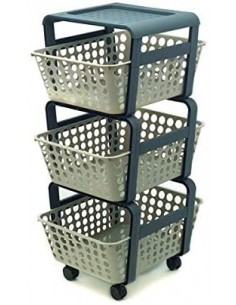CARRELLI E MENSOLE: vendita online CARRELLINO PORTAOGGETTI MODULA TORTORA in offerta 2