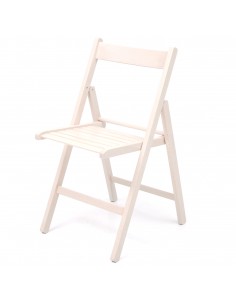 SEDIE E POLTRONE: vendita online Sedia Birreria Pieghevole Bianco, in legno di faggio, arredo giardino, seduta 7 doghe, chiud... 2