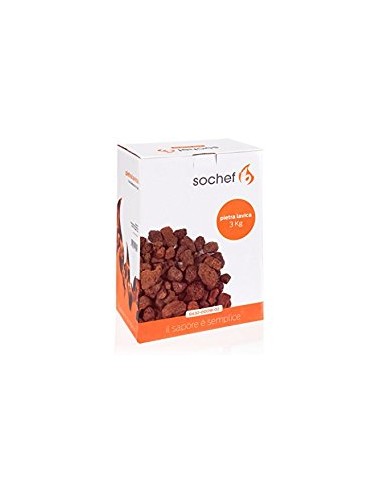 BARBECUE A CARBONE: vendita online PIETRA LAVICA ROSSA 3 KG in offerta