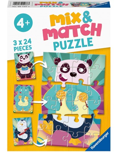 GIOCHI DI SOCIETA'E PUZZLE: vendita online PUZZLE 05137 MIX MATCH ANIMALI in offerta