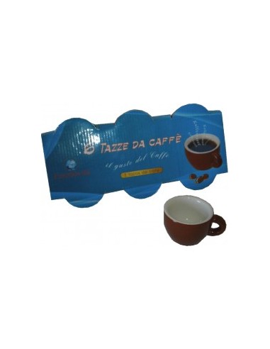 TAZZE CAFFE' E LATTE: vendita online CONFEZIONE 6 TAZZE PER CAFFE BASSE EURONOVITA in offerta